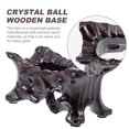 thumbnail image 4 of Weiweiguan 1Pc Crystal Ball Wooden Base Decorative Yellow River Stone Base Exquisite Rack (As Shown), 4 of 6