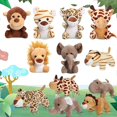 thumbnail image 1 of 12 Pieces Mini Stuffed Forest Animals Jungle Animal Plush Toys in 4.8 Inch Cute Plush Elephant Lion Giraffe Tiger Plush for Animal Themed Parties Teac, 1 of 4