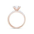 thumbnail image 5 of AFFY 1.75 Carat Round Moissanite Diamond Wedding Bridal Ring Set 14K Rose Gold over Silver-4.5, 5 of 8