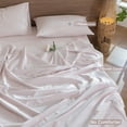 thumbnail image 4 of MooMee Striped Duvet Cover Set Twin 100% Washed Cotton Linen Like Textured Breathable 2-Piece (Greyish Pink& White Pinstripes, 68"x90"), 4 of 8