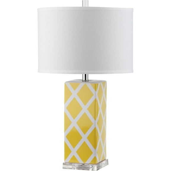 Safavieh 27 in. H Garden Lattice Ceramic Geometric Table Lamp
