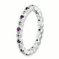 thumbnail image 3 of Sterling Silver Amethyst & Diamond Ring, 3 of 8