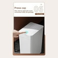 thumbnail image 6 of Customer Favorite, Spring-Covered Garbage Bin,New Design Household Trash Can,Multi-Purpose Storage Container for Kitchen,Narrow Belt Lid,Toilet Bin with Lid,Waste Bins | Plastic, White, 6 of 9