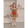 thumbnail image 6 of BemeyourBBs Toddler Baby Girl Gingerbread Man Dress Christmas Outfit Square Neck Flying Sleeve Bow A-Line Tutu Dress, 6 of 9