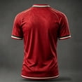 thumbnail image 4 of Zimjoy 2026 Mexico Soccer Jersey for Men World Soccer Game Mexico Team Short Sleeve Mock Crew Neck Football Jersey Shirts Red XL, 4 of 5