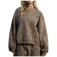 thumbnail image 2 of Leopard Sweatshirts for Women Long Sleeve Cheetah Print Pullover Loose Fit Fashion Casual Tops, 2 of 3