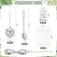 thumbnail image 2 of Uxcell 25 Set Bridal Shower Tea Party Favor for Cherry Blossom Spoon Heart Shape Infuser Ball with Thank You, Card Mesh Bag,for Wedding Souvenir Gift, Tea Accessories, Return Gift,Silver, 2 of 7