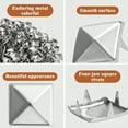 thumbnail image 2 of 10mm Square Pyramid Silver Punk Rock Jewelry Craft 4-Prong Metal Studs, Suitable For DIY Leather Rivet Nails, Bags, Clothes, Shoes Metal Square Rivets, 2 of 5