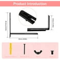 thumbnail image 4 of DEBGFS Window Box Bracket Carbon Steel Planter Box Bracket Adjustable Flower Box Holder Wall Mounted Planter Box Shelving Sturdy Railing Flower Pot Bracket for 6-12cm Deep Planter Box, 4 of 6