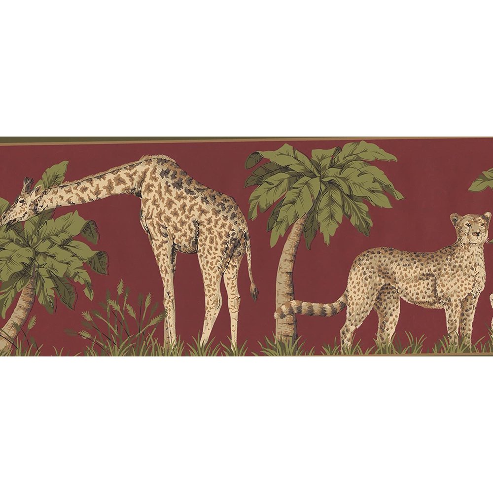 878184 Jungle Animals Wallpaper Border