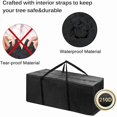 thumbnail image 4 of Christmas tree bag, heavy bag for storing large Christmas trees and artificial decorations. waterproof, dustproof, insect proof black 116x47x51cm, 4 of 5