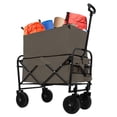 thumbnail image 4 of E-Western Minimeetall Multi-use Collapsible Wagon Cart Beach Utility Heavy Duty Grocery Camping 3pcs Liner Bag Olive Green, 4 of 8