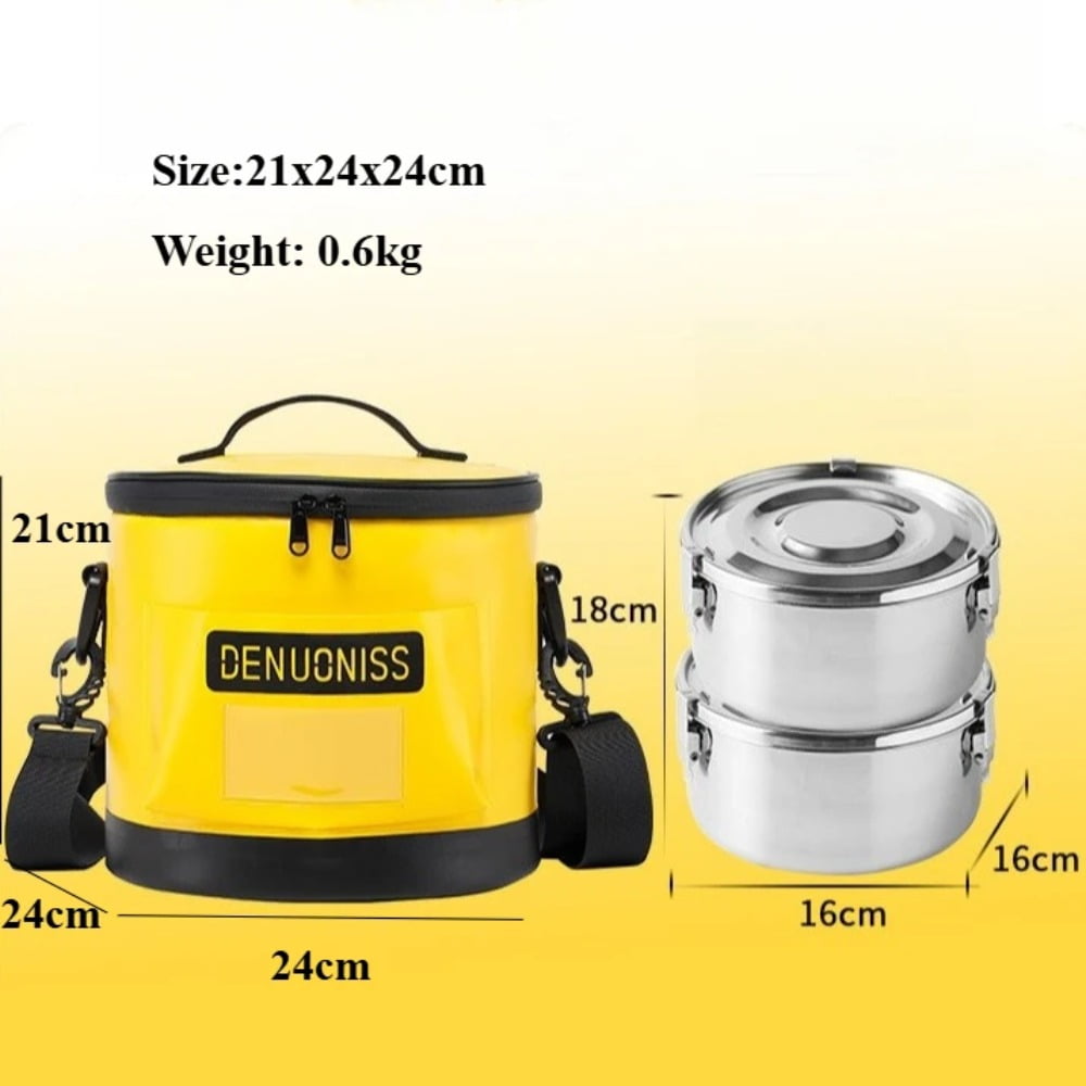 Durable Round Insulated Cooler Bag Perfect for Outdoor Camping Fishing and Picnic Activities