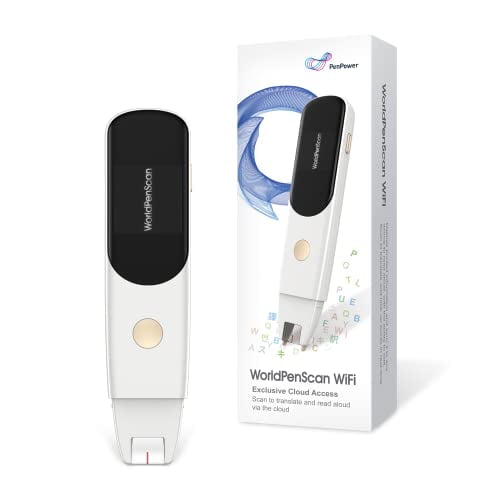 PenPower WorldPenScan Wi-Fi | Escáner de lápiz OCR | Modo lectura | Texto a voz para dislexia | Windows, Mac, Chromebook, iOS y Android
