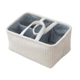 thumbnail image 4 of Cesta de almacenamiento tejida multifunción, resistente, ligera, portátil, organizador de almacenamiento Blanco, 4 of 9