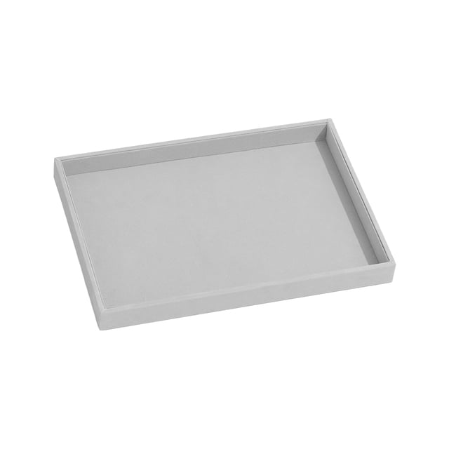 Unatoiry Non-toxic And Odorless Stackable Jewelry Trays For Necklace And Rings No Damage Grey 1Set