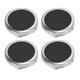 thumbnail image 2 of Tapa Central De Rueda De Coche, A Prueba De Polvo, Impermeable, 4 Uds., Cubierta De Cubo De Rueda De Fácil Instalación Para Reemplazo De Automóviles Para Fiat 500 YLSHRF Negro+Plata, 2 of 8