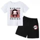 thumbnail image 3 of Marca Anime Demon Slayer Kamado Nezuko Estampado Niños Algodón Camisetas Pantalones Cortos Conjunto Niñas Ropa Bebé Niños 2024 Verano Conjunto Niños, 3 of 5