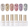 thumbnail image 1 of Set de esmaltes de uñas en gel con purpurina GAOY, 6 colores, 7,3 ml, UV LED, 1 of 6