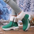 thumbnail image 2 of LIJCC Women's Chunky Platform Winter Boots Suede Fluffy Booties Leisure Slip On Sneakers Thick Sole Shoes Warm Fur Lined Anti-slip Booties, 2 of 9