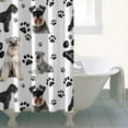 thumbnail image 4 of Schnauzer Dog and Footprints Shower Curtain 36"x72" ,Bathroom Decorative Shower Curtains Set with 12 Hooks,Modern Waterproof Washable Shower Curtain, 4 of 6