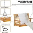 thumbnail image 3 of Patio Wooden Porch Swing for Courtyard & Garden,Patio Bench Swing,Heavy Duty 440LBS 2-Seater Swing Chair Bench with Hanging Chains for Outdoors Patio Yard, 3 of 9