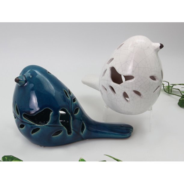 Set Of 2 Shiny White Bird Candle Lanterns 8 Walmart Com Walmart Com