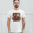 thumbnail image 3 of Tee Hunt Ride It Like You Stole It T-shirt Biker Born to Be Wild Motorcycle Men's Tee, White, 3X-Large, 3 of 5