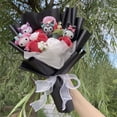 thumbnail image 3 of Muñecos de gato Hello Kitty kawaii con flores artificiales, ramo creativo de Sanrio, regalos de Navidad, San Valentín, cumpleaños y graduación, 3 of 5