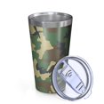 thumbnail image 2 of 16oz Tumblers Green Brown Camo Classic Pattern Stainless Steel Vacuum Insulated Double Wall Travel Tumbler Cups Mug with Lid and Straw,Cleaning Brush for Coffee,Tea, 2 of 4