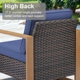 thumbnail image 6 of POCASSY Patio Chair Set of 2, Outdoor Porch Chairs with All Weather Wicker and Thick Cushions for Porch, Garden and Balcony, Blue, 6 of 6