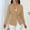 Beige, variant on Women's Long Sleeve Blazer Cuff Button Solid Color Office Blazer Trendy Fall Spring Business Casual Outfit, Pink 2XL