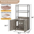 thumbnail image 2 of GAOMON Cat Litter Box Enclosure with Shelf Storage, Enclosed Cat Cabinet with Bookshelf, Privacy Cat Furniture, Reduces Odor & Mess, Grey, 2 of 8