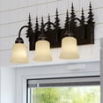 thumbnail image 2 of Yosemite 3 Light Bronze Rustic Tree Bathroom Vanity Fixture, 2 of 9