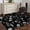 Black, variant on Area Rug for Living Room, Black Spring Floral Non-Slip Indoor Large Carpet for Bedroom/Dining Room, Flowers Botanical Elegant Pastoral Washable Low-Profile Floor Mat Runner Rugs - 2.7 x 5 Ft