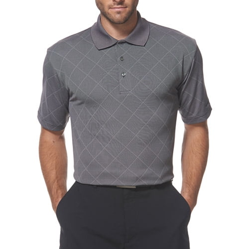 Men's Performance Short Sleeve Performance Argyle Jacquard Polo Shirt