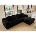 thumbnail image 3 of Modular Sectional Sofa , Compressed Couch for Living Room, Bedroom, No Assembly Required, Free Combination, Plush Corduroy Fabric, 3 of 7