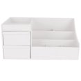 thumbnail image 1 of Trousse de maquillage professionnelle, boîte de rangement pour cosmétiques, organiseur de bureau avec tiroir, blanc, 1 of 4