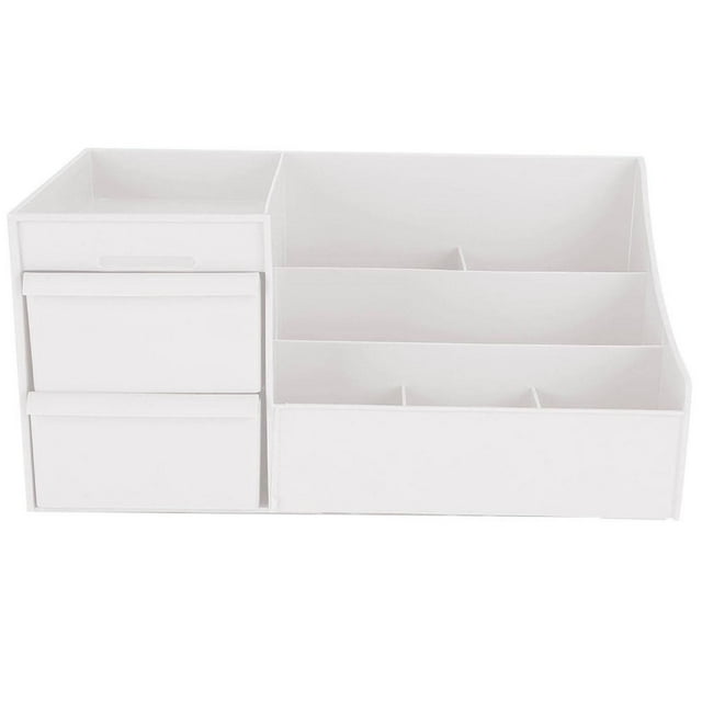 Trousse de maquillage professionnelle, boîte de rangement pour cosmétiques, organiseur de bureau avec tiroir, blanc