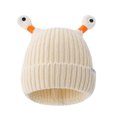 thumbnail image 1 of Jumpingount Gorro de invierno tejido con fibras acrílicas, tentáculos moldeables y pequeño monstruo brillante, bonito gorro brillante Sombreros Beige, 1 of 6