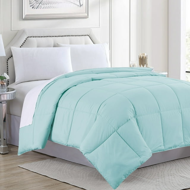 Couette Matelassée en Microfibre Alternative Duvet d'Oie - Simple/aqua