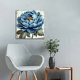 thumbnail image 3 of Blue Flower Canvas Wall Art Flower Blossoming for Bathroom Wall Art Picture Print Wall Painting Modern Artwork Wall for Bedroom Living Room Office Home, 3 of 5