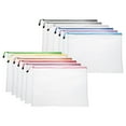 thumbnail image 1 of Uxcell 12Pcs Mesh Zipper Pouch Bags A4 13" x 9" Plastic Waterproof Mesh File Bag Clear Document Zipper Pouches for Classroom Home Travel Office Supplies Organization, 12 Colors, 1 of 7