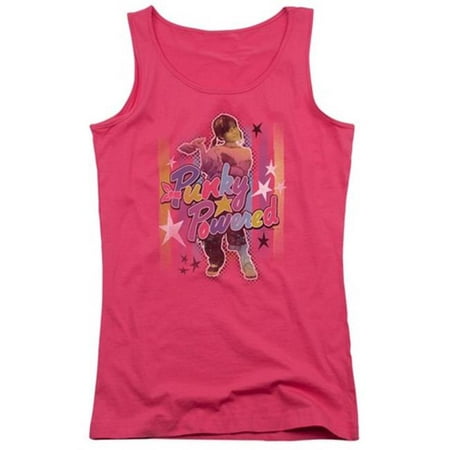 Punky Brewster-Punky Powered Juniors Tank Top, Hot Pink - Small