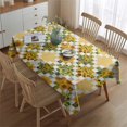 thumbnail image 2 of Boho Bohemia Flower Rectangle Tablecloth 60"x84",Waterproof Polyester Rectangle Table Cloth, Wipeable Spillproof Polyester Tablecloth for Dining, Camping, Indoor and Outdoor, 2 of 5