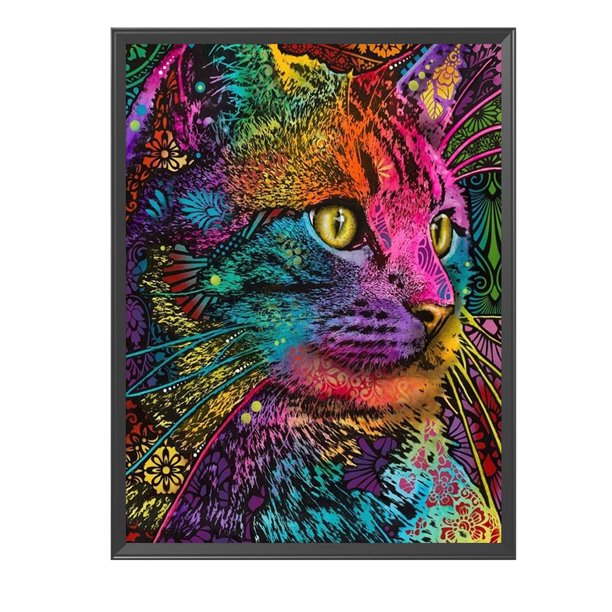 Punto de cruz completo 11CT Color Cat Counted bordado DIY Animal Kits de costura Likrtyny decoración de arte