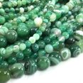 thumbnail image 2 of K-KED Gems Natural Evergreen Green Stripe Agate Round Loose Beads 15" Delicate Jewelry Making-6 mm, 2 of 9
