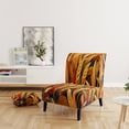 thumbnail image 2 of Designart "A Field of Golden Harvest Corn III" Yellow Floral Upholstered Accent Chair - Traditional Arm Chair For Bedroom, 2 of 5