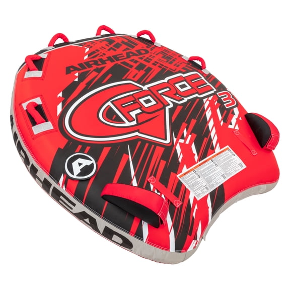 Airhead G-Force 3 Heavy Duty Nylon Covered Towable Tube, 1-3 Person , Max Weight 510 lbs