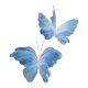 thumbnail image 5 of 2 mariposas artificiales decorativas para fiestas, mariposas gigantes versátiles. Azul, 5 of 9